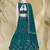 Captivating Teal Green Zari and Sequins Embroidered Star Georgette Indian Designer Wedding mahendi Lehenga choli