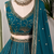 Captivating Teal Green Zari and Sequins Embroidered Star Georgette Indian Designer Wedding mahendi Lehenga choli