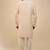 stylish beige cotton silk kurta set with drape salwar for men