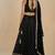 Glamorous Black Zari and Sequins Embroidered Faux Georgette Indian Designer Wedding Party wear Lehenga choli