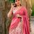Floral Printed Dola Chex Lehenga Choli with Zari Weaving Border and Sequins Embroidered Dupatta