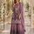 Yellow crepe free size stitched gharara suit with hand mirror work