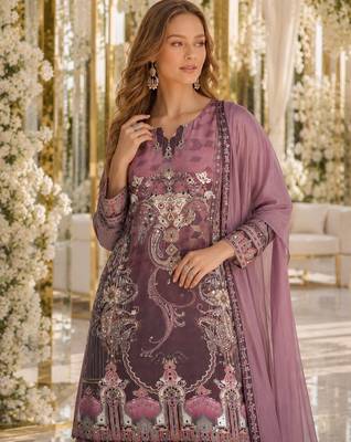 Yellow crepe free size stitched gharara suit with hand mirror work 2