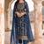 Blue faux georgette salwar suit