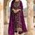 Purple faux georgette salwar suit 