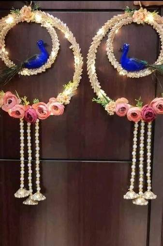 Beautiful Peacock Hanging Diwali Toran Peacock Hanging for Door Traditional Hanging(Pack of 2) (Small34)