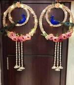 Beautiful Peacock Hanging Diwali Toran Peacock Hanging for Door Traditional Hanging(Pack of 2) (Small34)