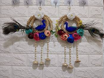 Beautiful Peacock Hanging Diwali Toran Peacock Hanging for Door Traditional Hanging(Pack of 2) (Small34) 2