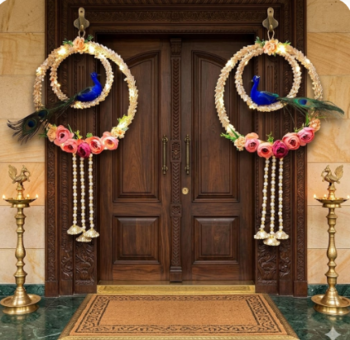 Beautiful Peacock Hanging Diwali Toran Peacock Hanging for Door Traditional Hanging(Pack of 2) (Small34) 4