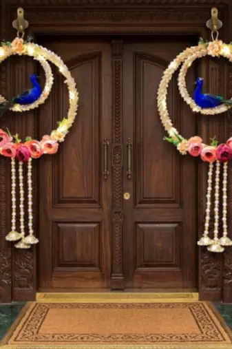 Beautiful Peacock Hanging Diwali Toran Peacock Hanging for Door Traditional Hanging(Pack of 2) (Small34)