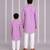 Lavender floral printed cotton silk Men Kurta Set