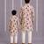 Purple off white printed cotton silk Men Kurta Set