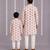 Off white purple printed cotton silk Men Kurta Set