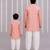 Peach pink printed cotton silk Men Kurta Set