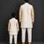 Off white yellow printed cotton silk Men Kurta Set