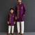 Grape purple embroidered cotton silk Men Kurta Set