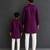 Grape purple embroidered cotton silk Men Kurta Set