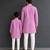 Lilac purple embroidered cotton silk Men Kurta Set