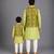 Lime green embroidered cotton silk Men Kurta Set