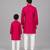 Hot pink embroidered cotton silk Men Kurta Set