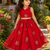 Girls Embroidered Ready to Wear Lehenga & Choli - Red
