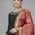 Women green ethnic motifs regular liva kurta with trousers & dupatta