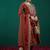 Ethnic motifs embroidered regular liva zari kurta with trousers & dupatta