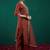 Ethnic motifs embroidered regular liva zari kurta with trousers & dupatta