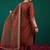 Ethnic motifs embroidered regular liva zari kurta with trousers & dupatta