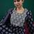 Ethnic motifs printed thread work straight kurta with trousers & dupatta