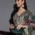 Women red ethnic motifs embroidered sequinned liva kurta with trousers & dupatta