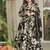 Black maslin cotton digital print anarkali suit set