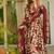 Red  maslin cotton digital print anarkali suit set