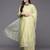 Women green floral printed liva kurta with palazzos & with dupatta