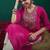 Leheriya printed thread work straight kurta