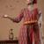 Women rust ethnic motifs printed regular pure cotton kurta with trousers & with dupatta