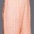 Women peach-coloured embroidered mirror work kurta with trousers & dupatta