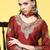 Women maroon & gold-toned ethnic motifs woven design kurta with palazzos