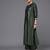 Women green sequinned liva kurta with palazzos & with dupatta