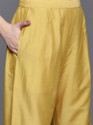 Ethnic motifs embroidered sequinned kurta with trousers & with dupatta 4