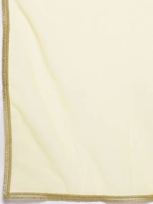 Ethnic motifs embroidered sequinned kurta with trousers & with dupatta 5