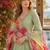 Green shimmer free size stitched anarkali suit with sequence embroidery foil stich work