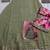 Green shimmer free size stitched anarkali suit with sequence embroidery foil stich work