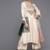 Women embroidered thread work cotton kurta with palazzos & dupatta