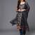 Women blue ethnic motifs printed kurta with trousers & with dupatta