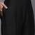 Women black embroidered kurta with palazzos & with dupatta