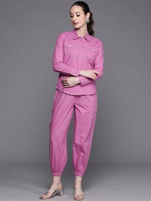 Kantha work cotton shirt with trousers 1