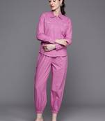 Kantha work pure cotton shirt with trousers