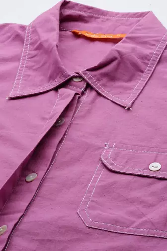 Kantha work pure cotton shirt with trousers