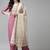 Women pink yoke design regular kurta with palazzos & dupatta